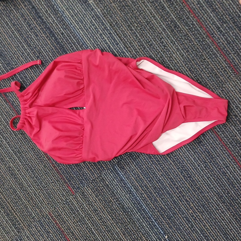 NWT Cupshe one-piece Joyful Reto High Neck Tummy Control Xl - Picture 4 of 7